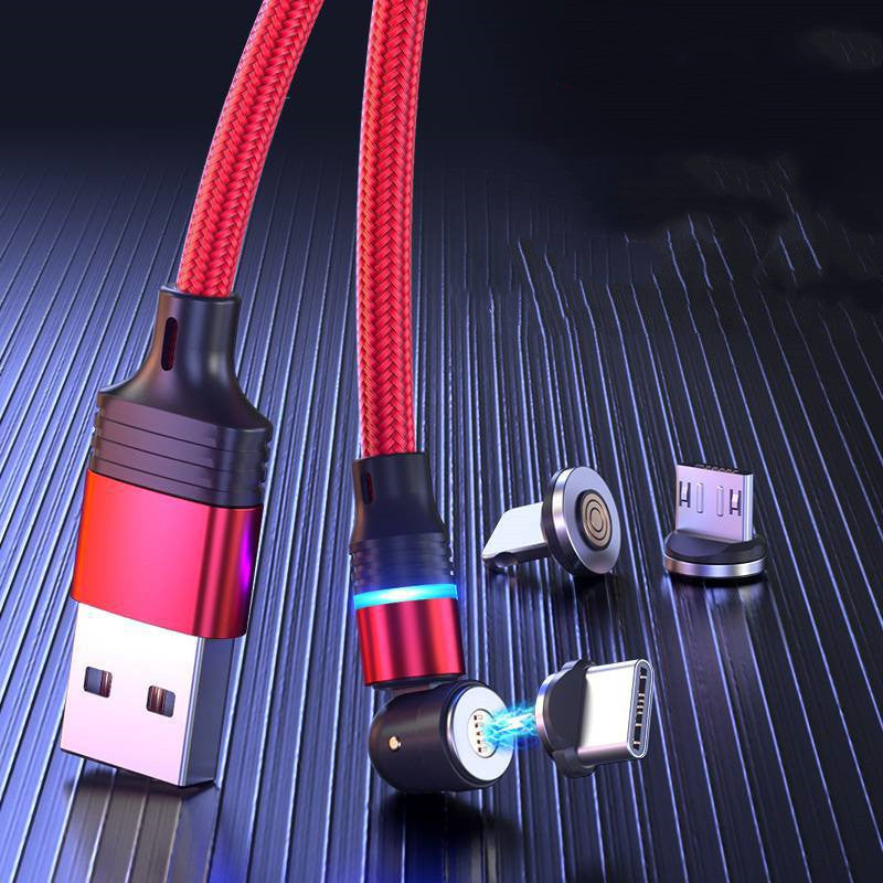 3in1 Charger Type C/Lightning/Android Fast 540 Degree Rotating Magnetic Charging Line