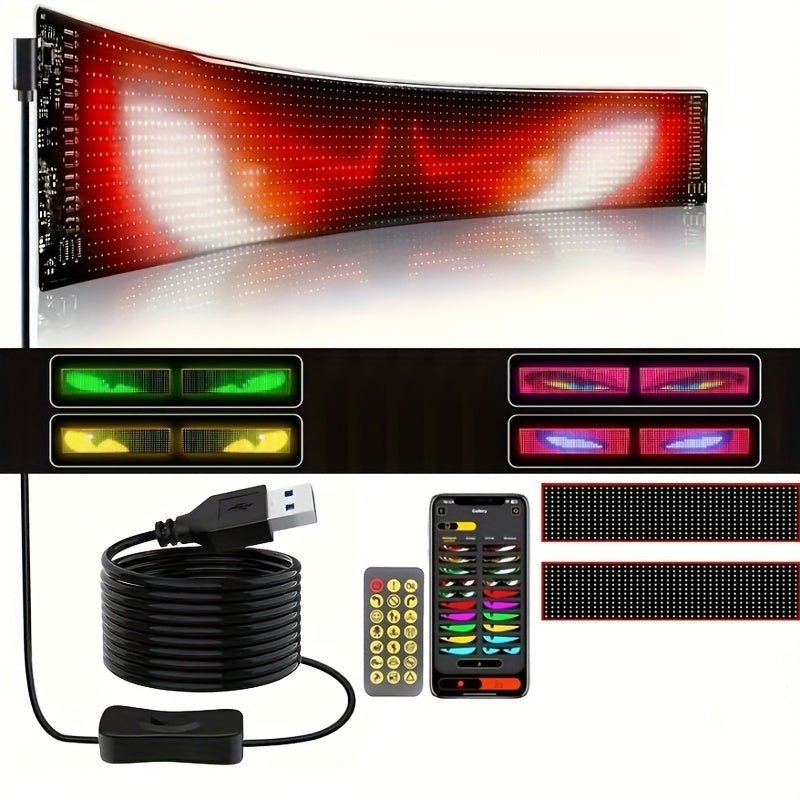 14 Inch Programmable Pixel Panel With Preloaded Animations Scrollable Display For Multi Scenario Use In Support Events Parties And Transportation - The Vibe Haven