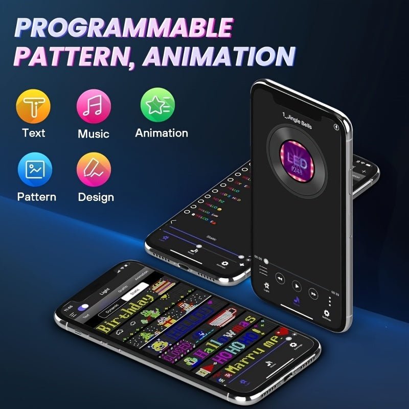 14 Inch Programmable Pixel Panel With Preloaded Animations Scrollable Display For Multi Scenario Use In Support Events Parties And Transportation - The Vibe Haven