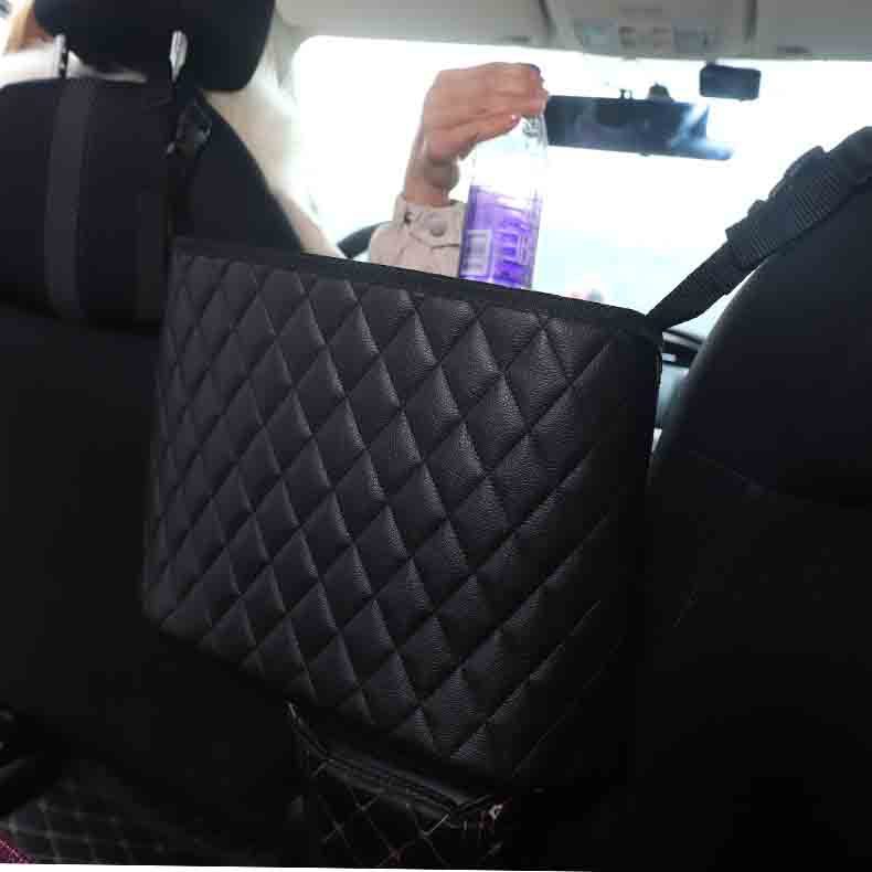Premium Leather Car Handbag Holder & Console Organizer