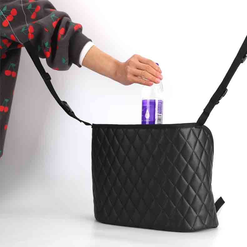 Premium Leather Car Handbag Holder & Console Organizer