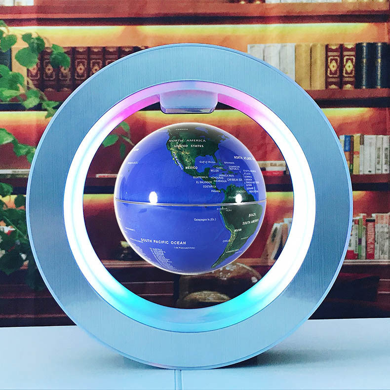 Round LED World Map Floating Globe Magic Levitation Light