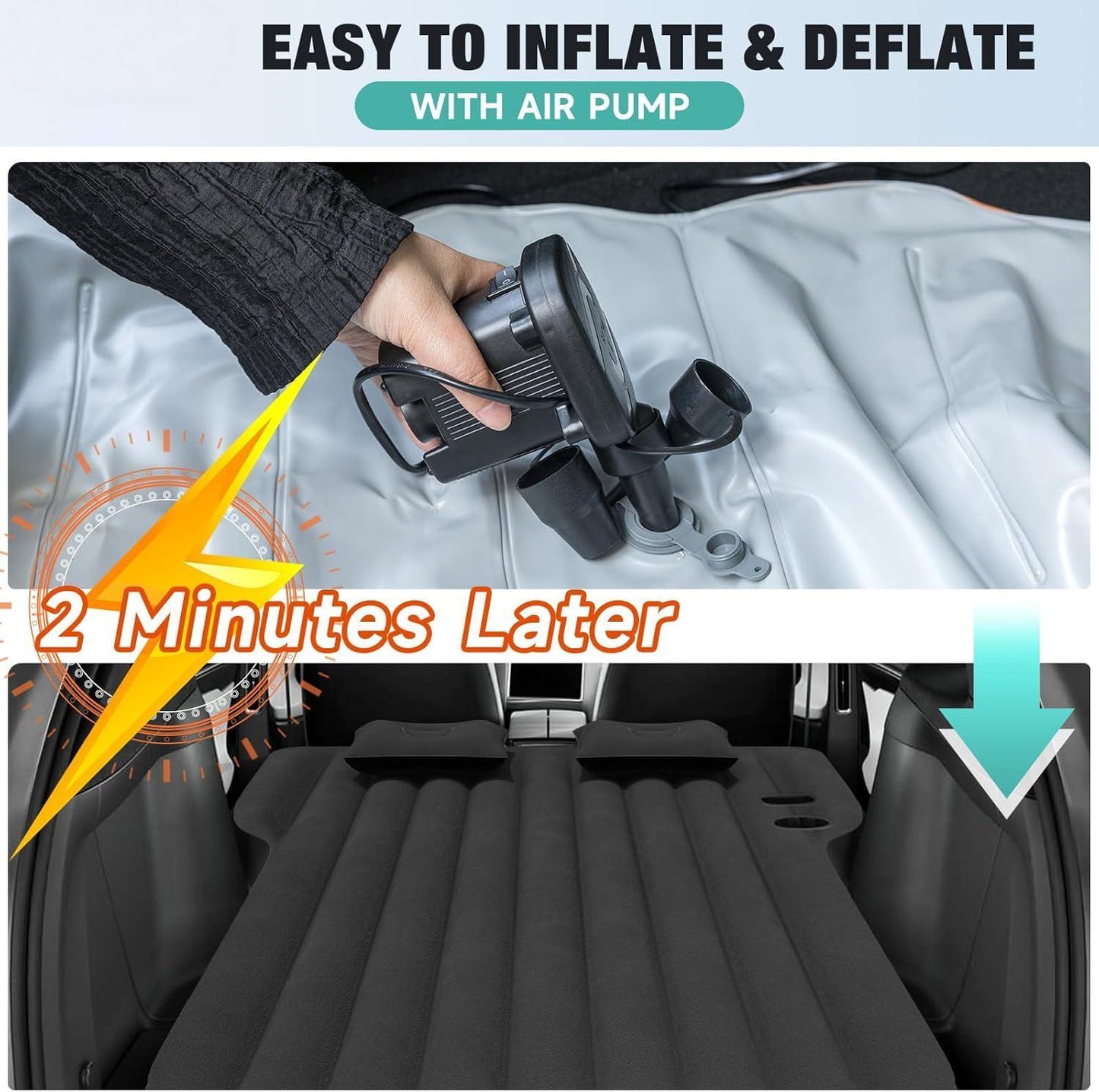 Luxury Inflatable Camping Mattress for Tesla Model Y (and SUVs) - Optimized for Travel & Comfort