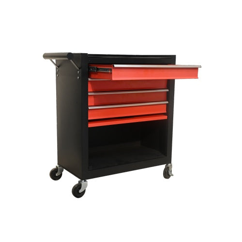 Four Drawer Rolling Toolbox, Tool Cart With 4 Wheels And Drawers, Large Capacity Detachable Mobile Tool Storage Cabinet For Workshops, Garages, Maintenance Rooms, And Mechanics