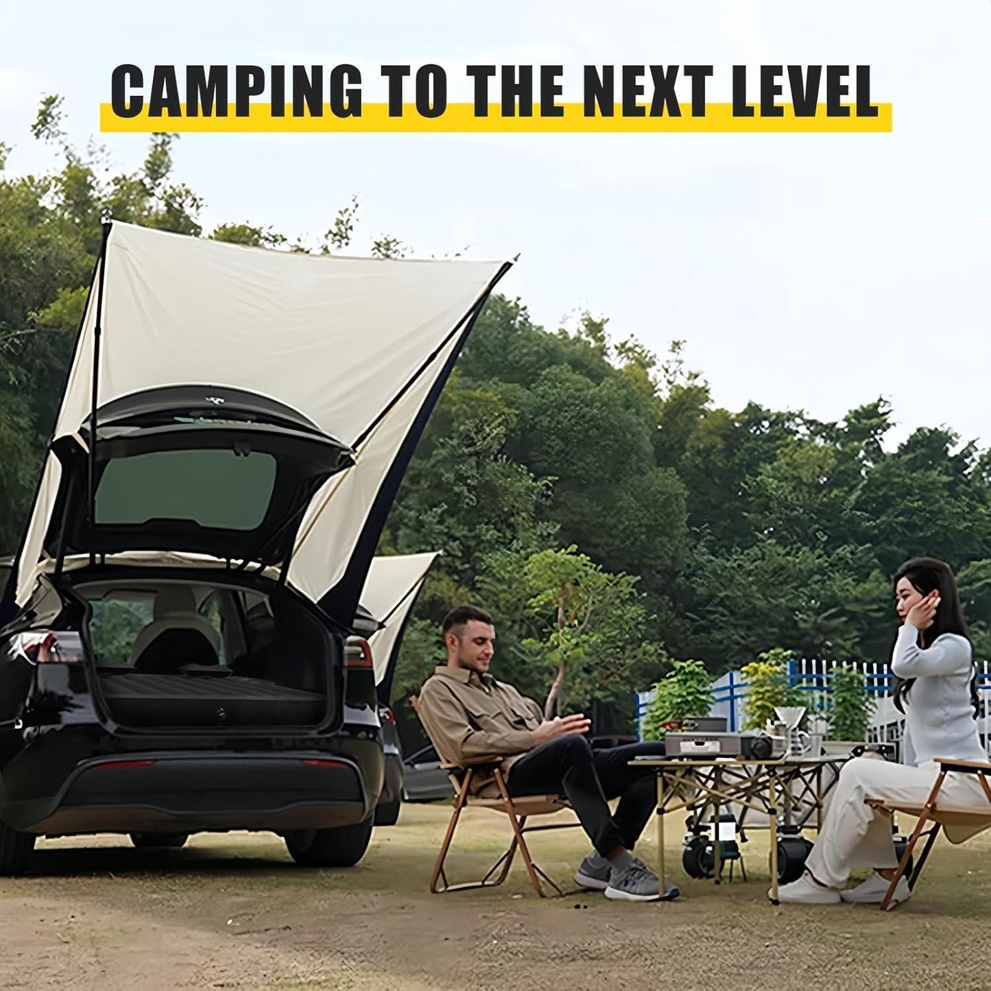 Luxury Inflatable Camping Mattress for Tesla Model Y (and SUVs) - Optimized for Travel & Comfort