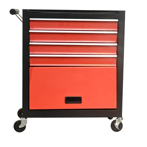 Four Drawer Rolling Toolbox, Tool Cart With 4 Wheels And Drawers, Large Capacity Detachable Mobile Tool Storage Cabinet For Workshops, Garages, Maintenance Rooms, And Mechanics
