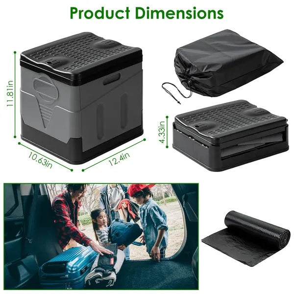 Portable Toilet For Car Camping Boating Hiking Outdoor Travel Potty With Carry Bag Foldable Emergency Toilet With Lid Trash Bags