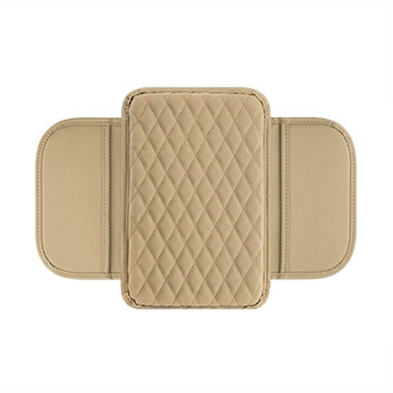 Premium Multi-Function Leather Car Armrest Organizer & Comfort Pad