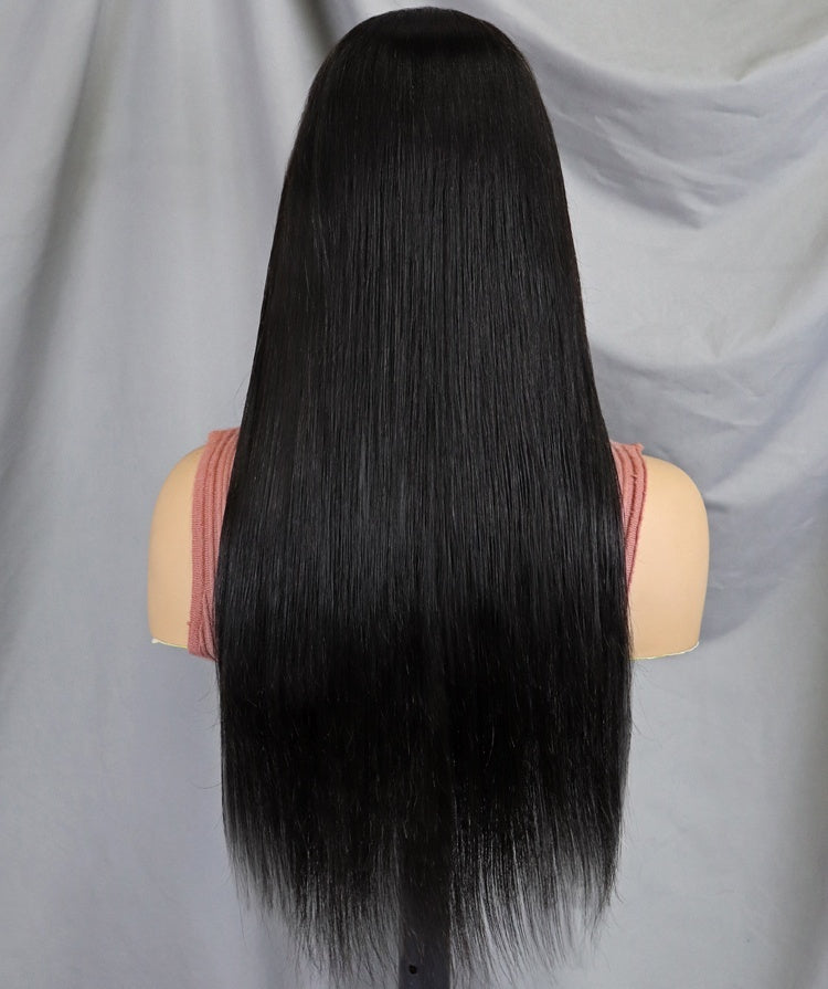 6x4 Density Virgin Human Hair Wigs Brazilian Virgin Raw Hair Transparent Lace Front Pre-Plucked Bleached Knots