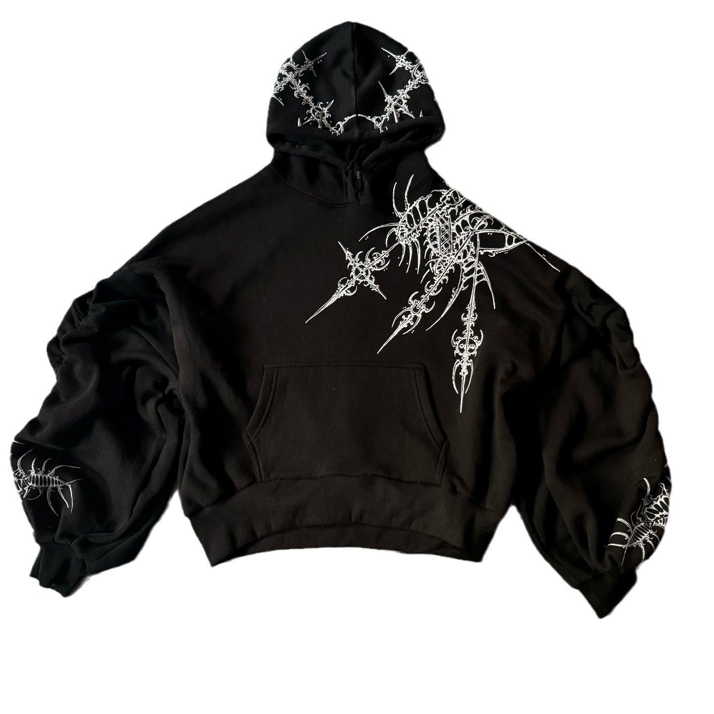 Premium Y2k Printed Pattern Pullover Hoodie