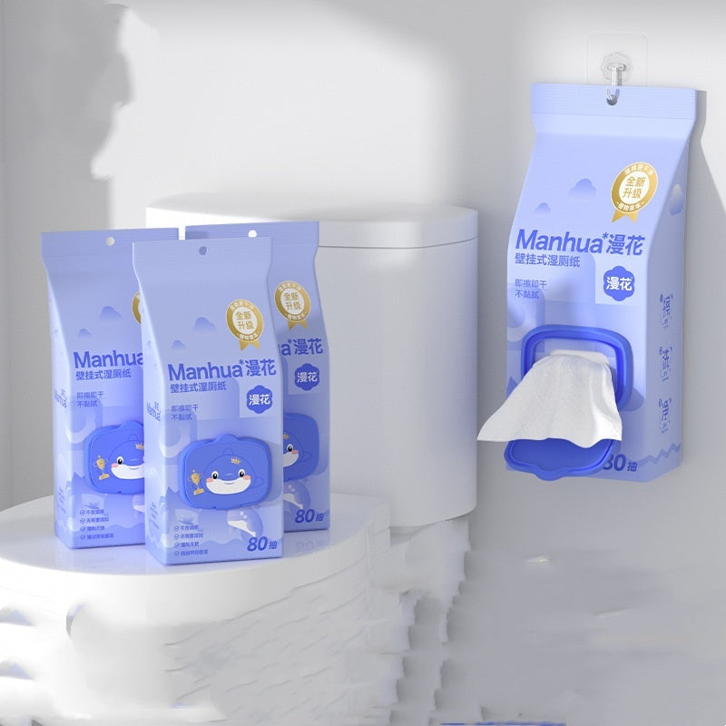 Wet Toilet Paper Household Washable Large Bag Hanging