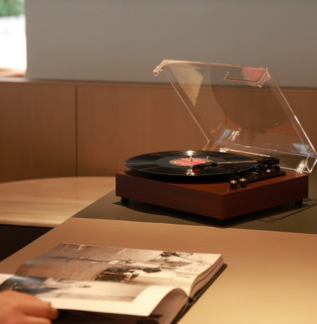 Record Player E300: Premium Turntable with Immersive Stereo Sound