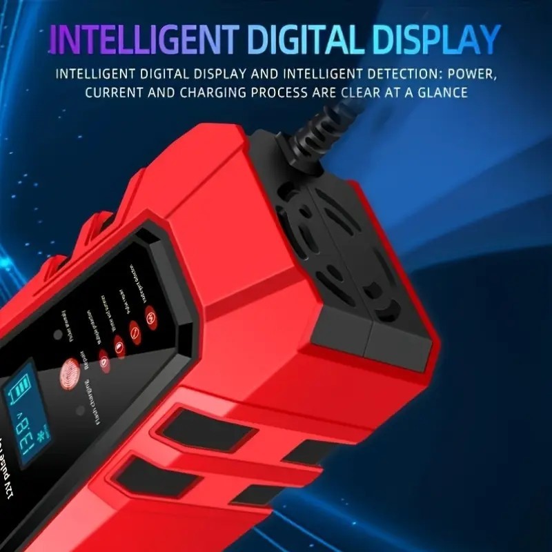 Intelligent 12V Car and Motorcycle Battery Charger & Maintainer