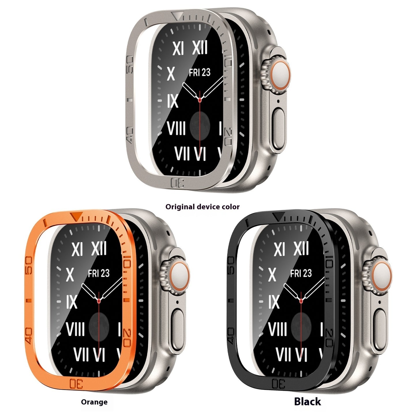 Protective Case for Apple Watch 49mm Digital Metal Frame