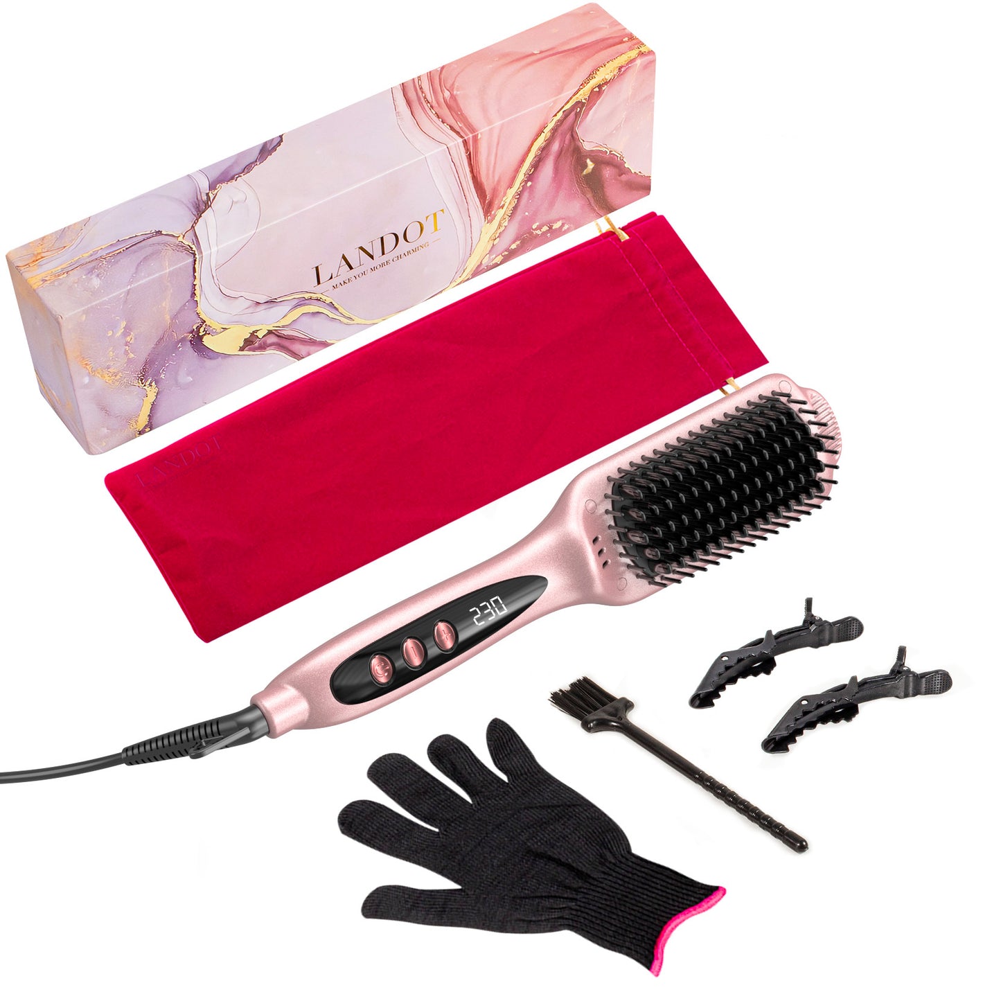 Professional Hair Straightening Comb 6in1 Set
