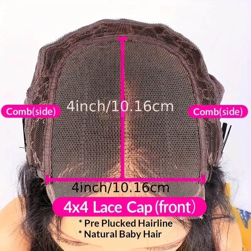 Platinum Blend Human Hair Deep Wave Lace Front Wig Front Wig Black Female