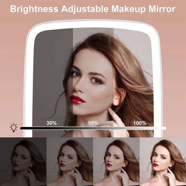 5.98x8.62in Lighted Makeup Mirror Vanity Desk Mirror Small LED