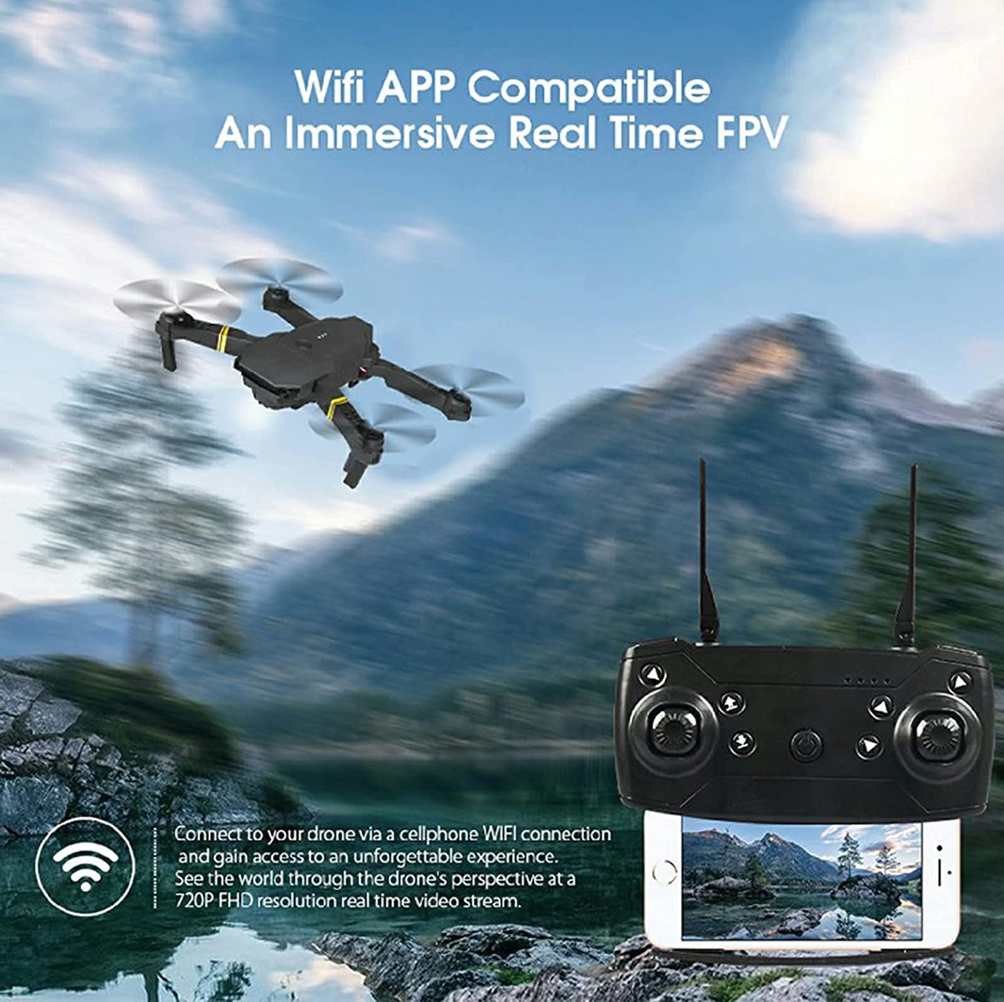 Professional-Grade 4K UHD Dual-Camera Folding FPV Drone