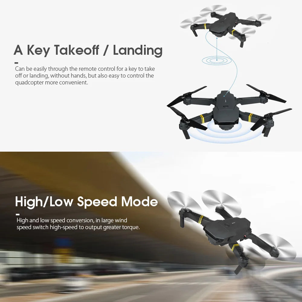Professional-Grade 4K UHD Dual-Camera Folding FPV Drone