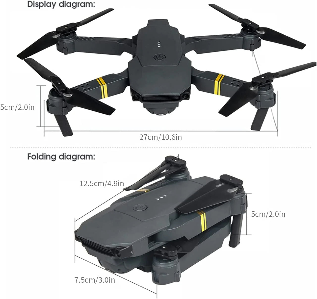 Professional-Grade 4K UHD Dual-Camera Folding FPV Drone