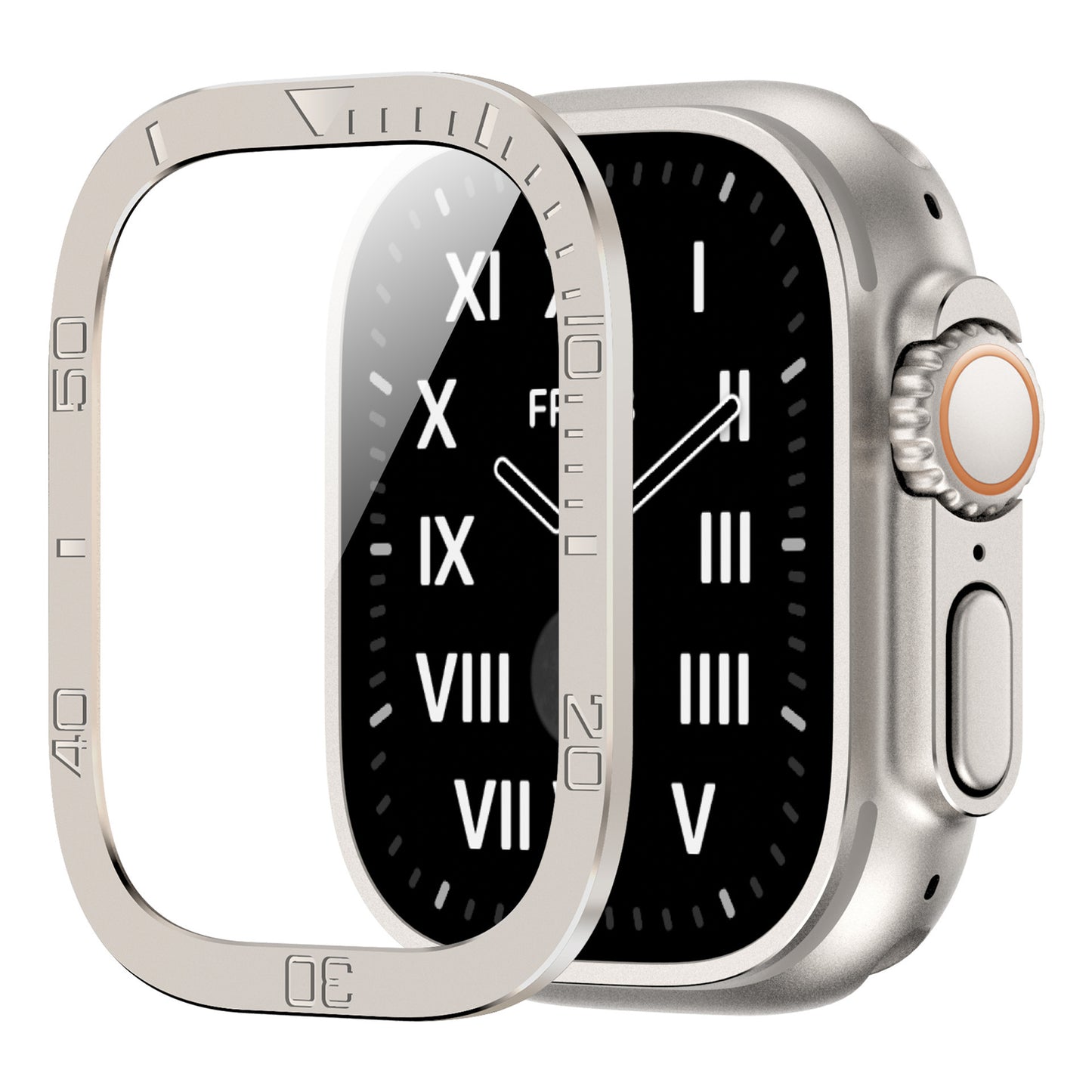 Protective Case for Apple Watch 49mm Digital Metal Frame