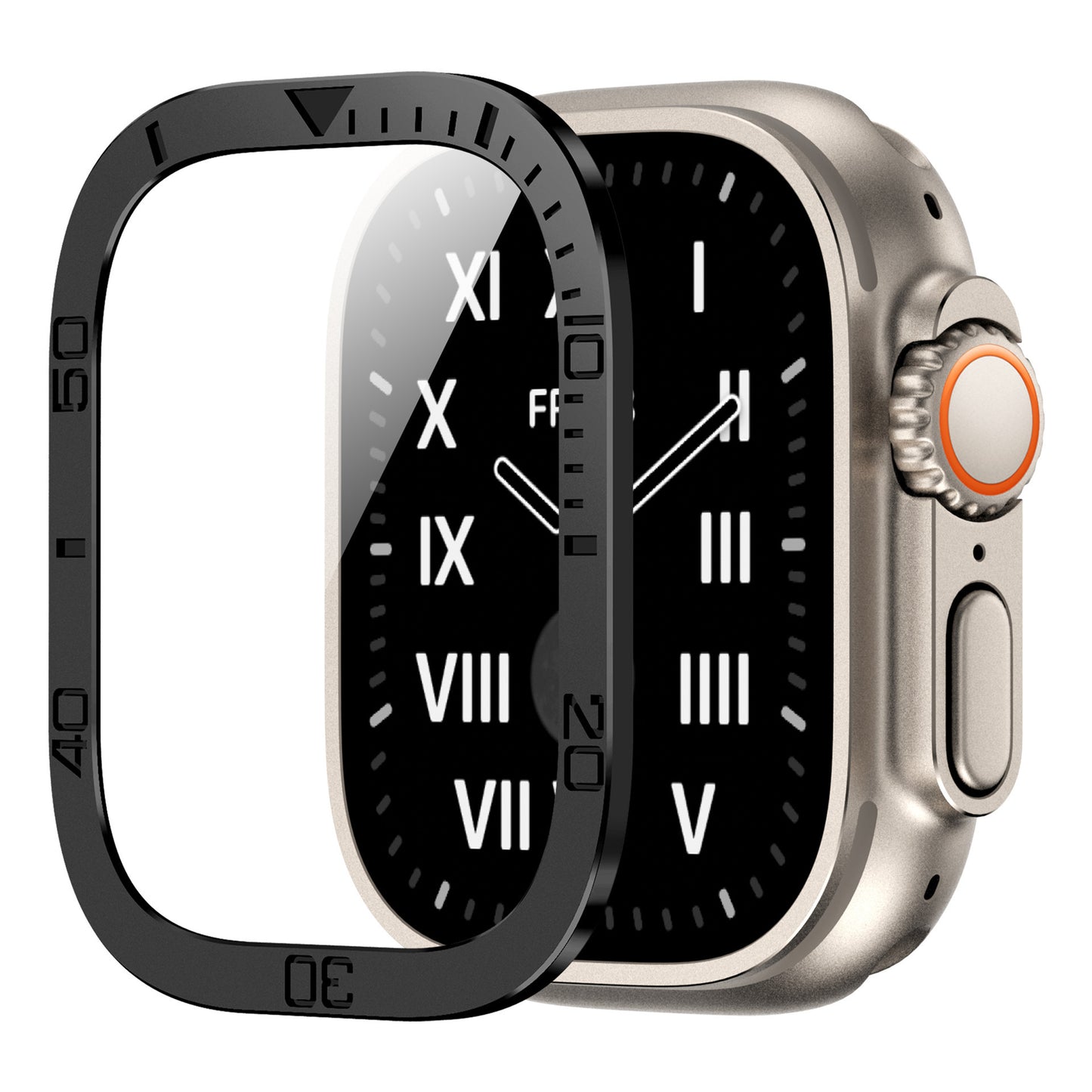 Protective Case for Apple Watch 49mm Digital Metal Frame