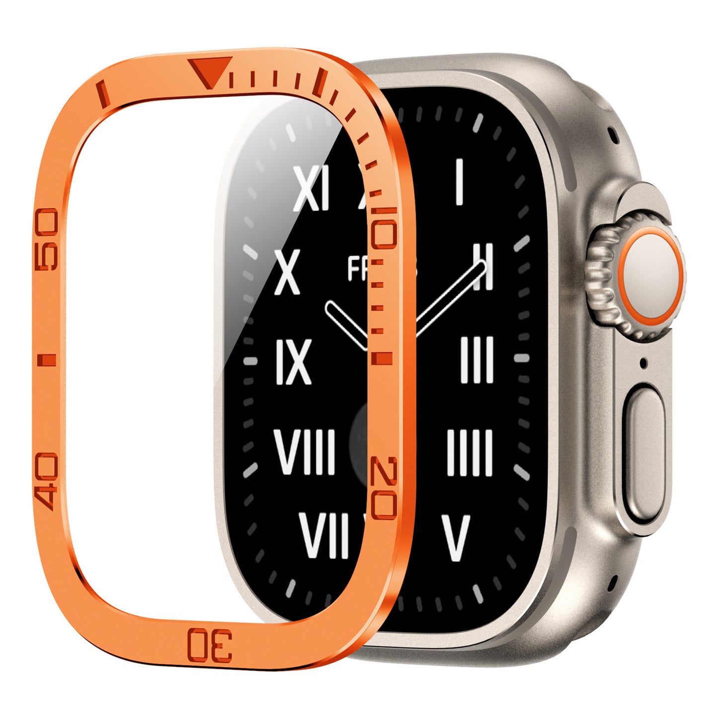 Protective Case for Apple Watch 49mm Digital Metal Frame