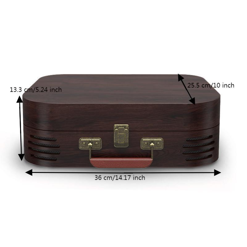 Premium Record Player A3 Belt-Drive Turntable with Integrated Stereo Speakers