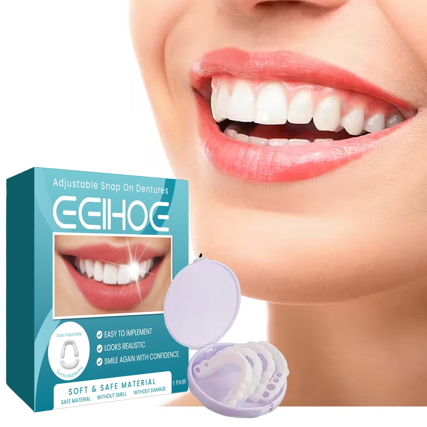 Adjustable Custom-Adaptive Denture System Snap-on Dentures