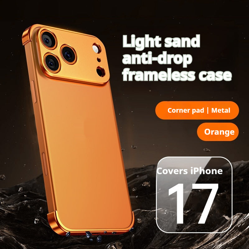 Premium Ultra-thin Frameless Lens Metal Four-corner Case for iPhone 17/17PROMAX/PRO/AIR
