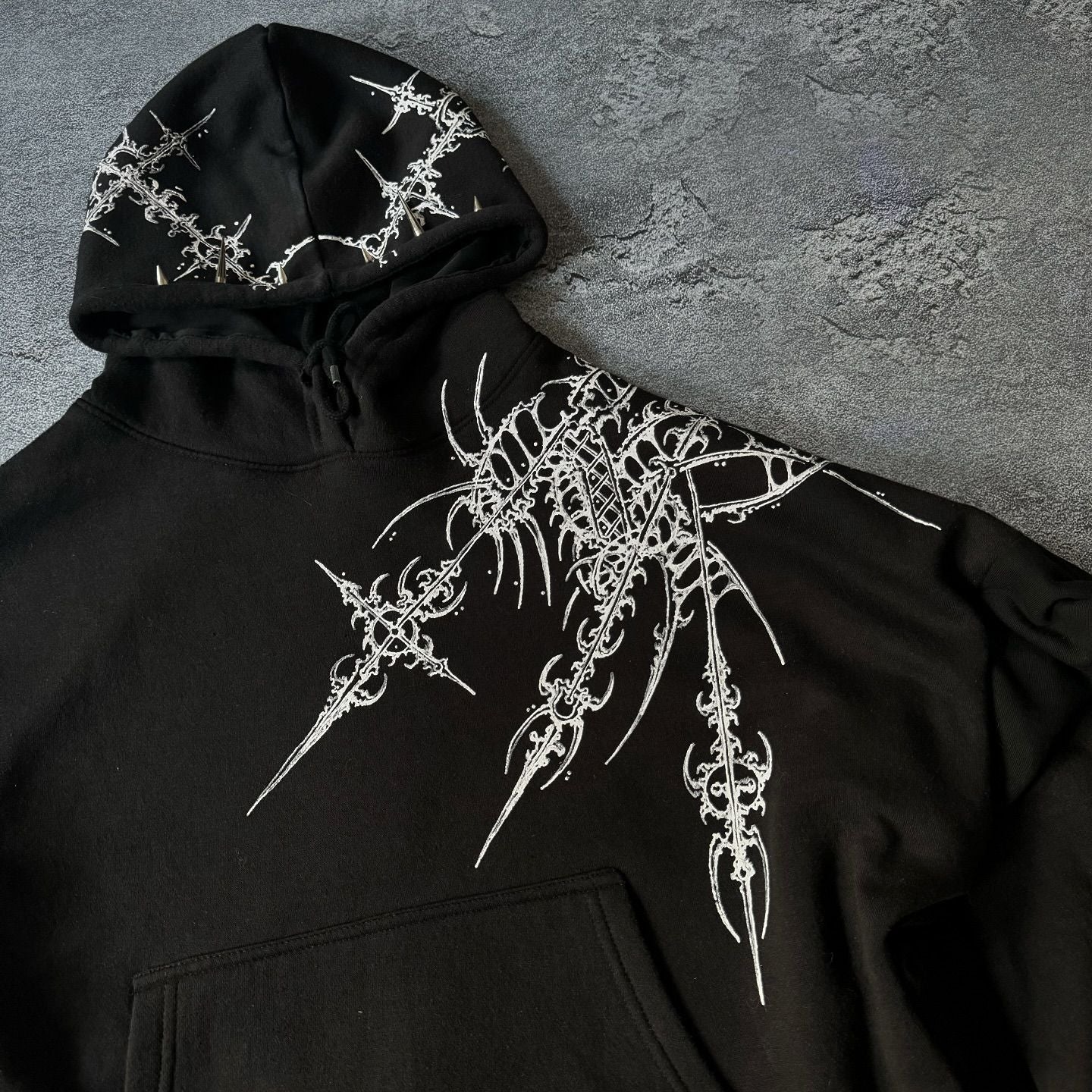 Premium Y2k Printed Pattern Pullover Hoodie