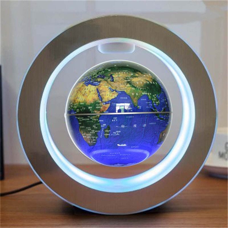 Round LED World Map Floating Globe Magic Levitation Light