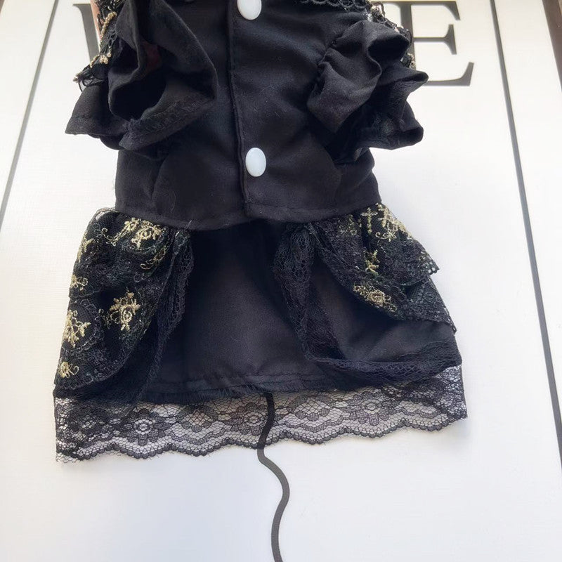 Gothic Golden Skirt Cat Dog Clothes