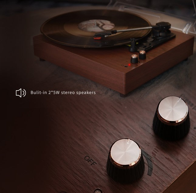 Record Player E300: Premium Turntable with Immersive Stereo Sound
