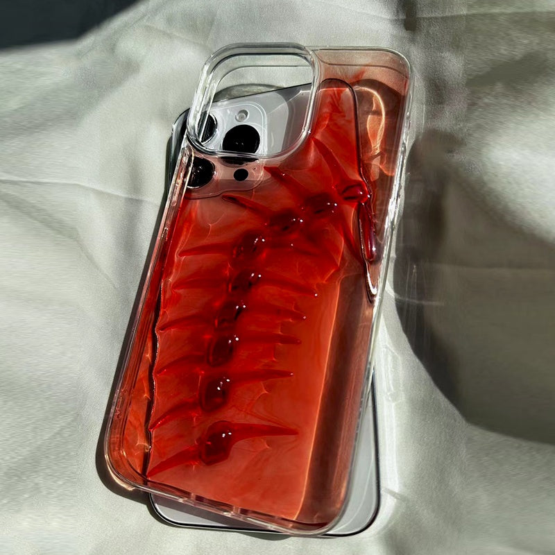 Red Dye Drop Phone Case For iPhone 11/12/13/14/15/16/X/Xs/ProMax