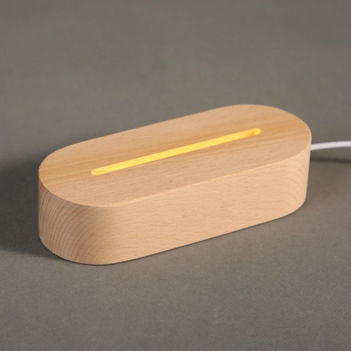 Wood Table Lamp Night Light with Message Board Bedroom Decor