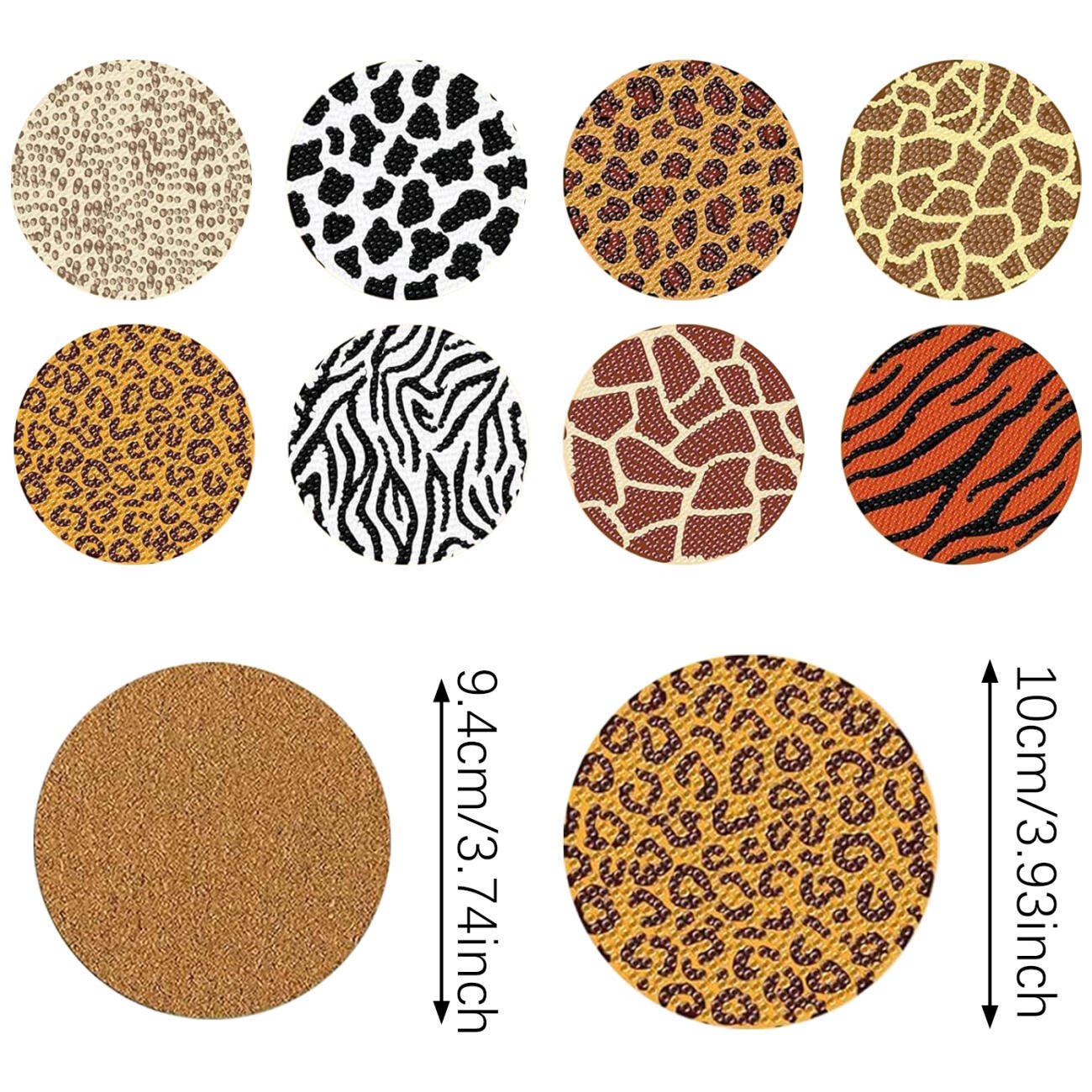Deluxe 8 - Pack Diamond Painting Coaster Kit: Wildlife Series - The Vibe Haven