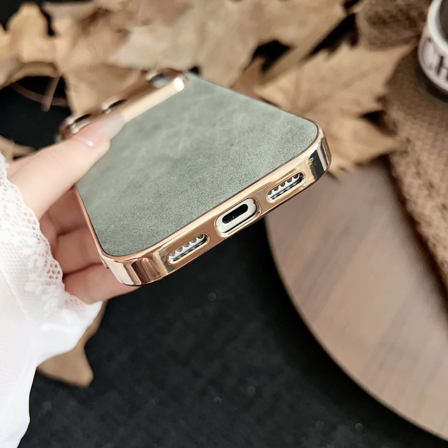 Premium Electroplated Metal Fine Hole Case