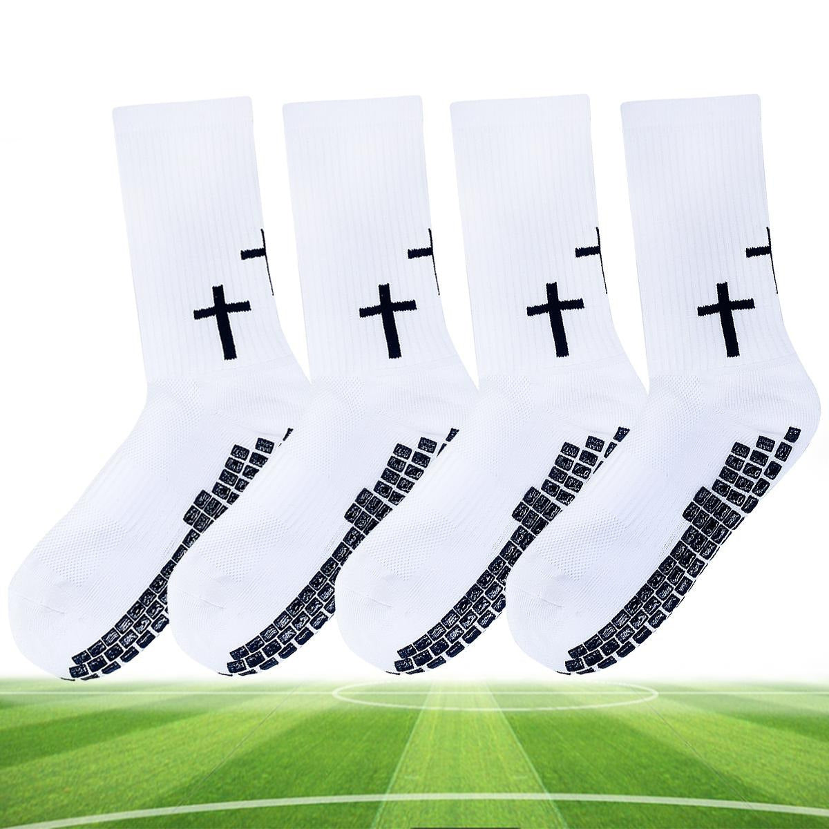 Performance Cross-Pattern Football Socks | High-Tube Solid Color