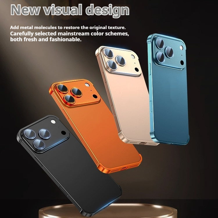 Premium Ultra-thin Frameless Lens Metal Four-corner Case for iPhone 17/17PROMAX/PRO/AIR