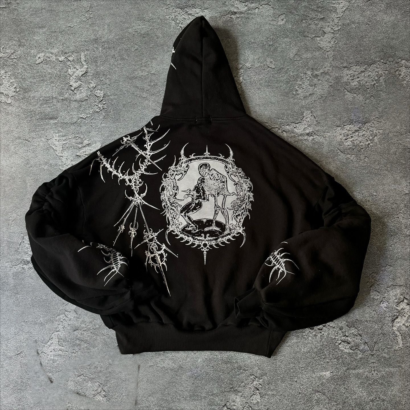 Premium Y2k Printed Pattern Pullover Hoodie