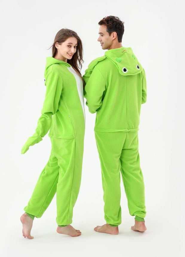 Frog Animal Fleece Pajamas Cosplay Costumes Sleepwear Party Wear - The Vibe Haven