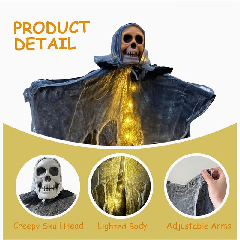 Halloween Decorations Horror Hanging Ghost Skull Skeleton Prop Perfect For Home Outdoor Yard Party Supplies Festival Decorations - The Vibe Haven