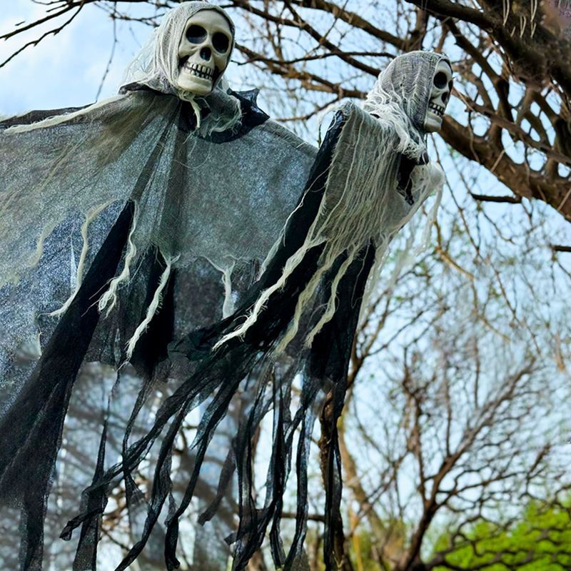 Halloween Decorations Horror Hanging Ghost Skull Skeleton Prop Perfect For Home Outdoor Yard Party Supplies Festival Decorations - The Vibe Haven