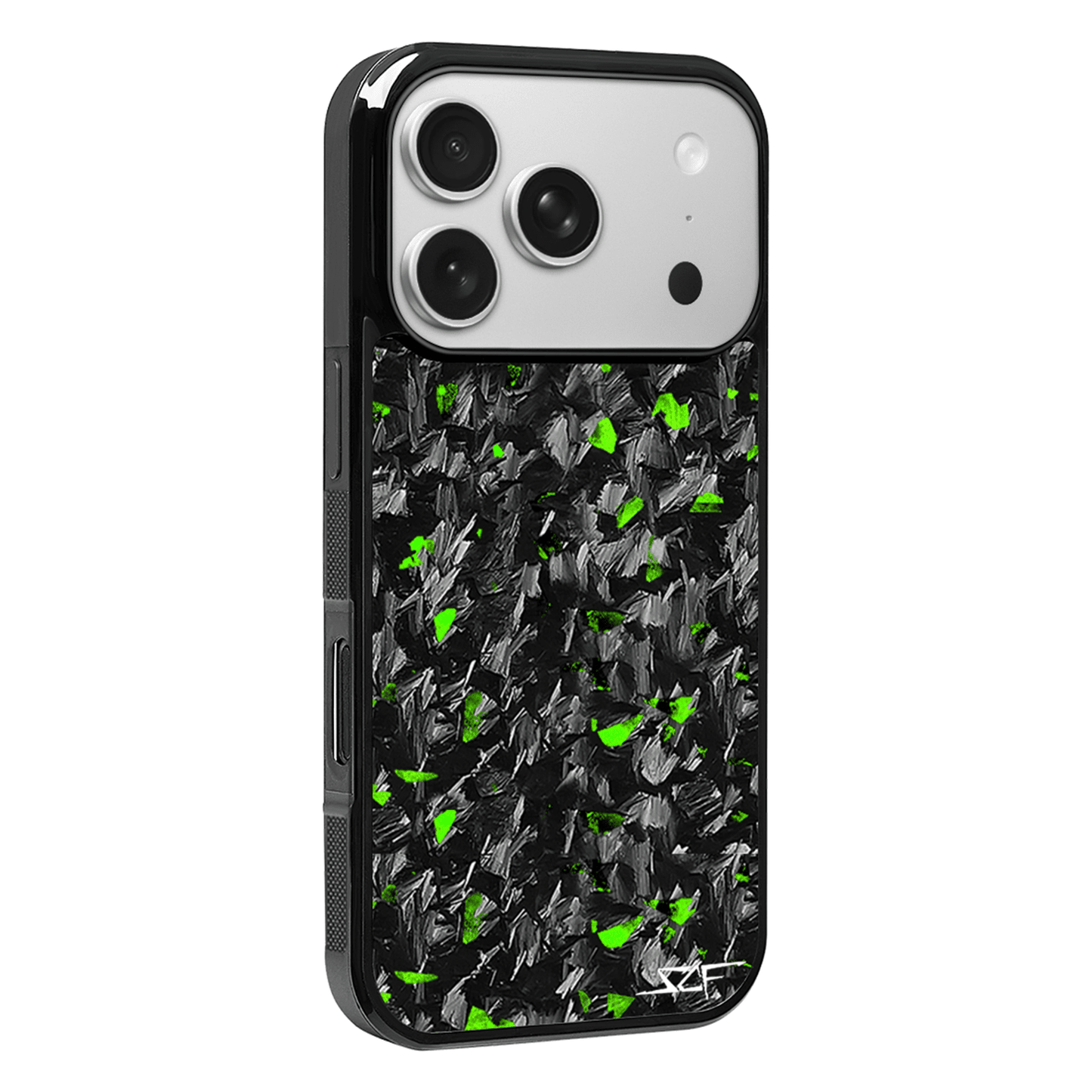 iPhone | Green Flake Real Forged Carbon Fiber Phone Case | CLASSIC Series - The Vibe Haven