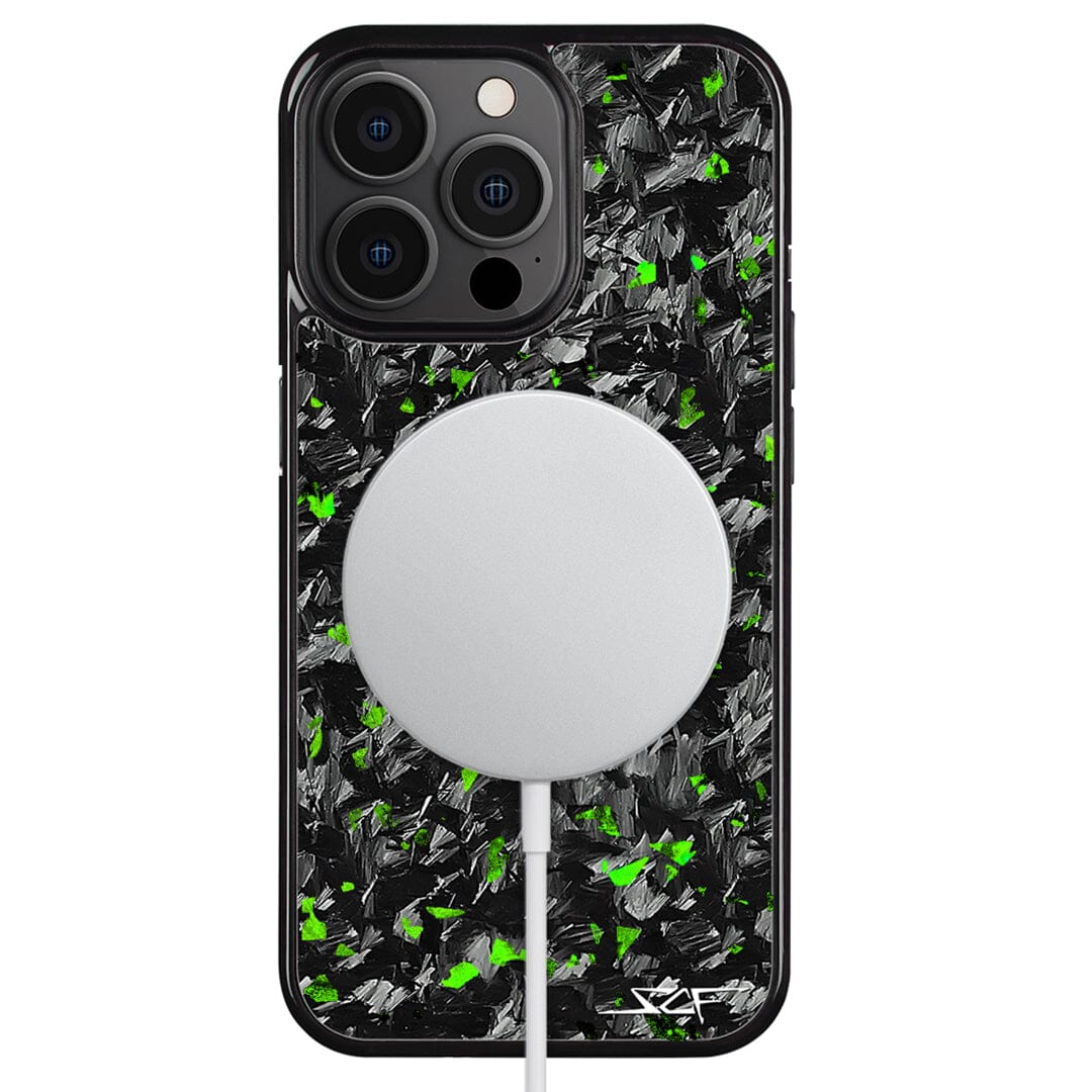 iPhone | Green Flake Real Forged Carbon Fiber Phone Case | CLASSIC Series - The Vibe Haven