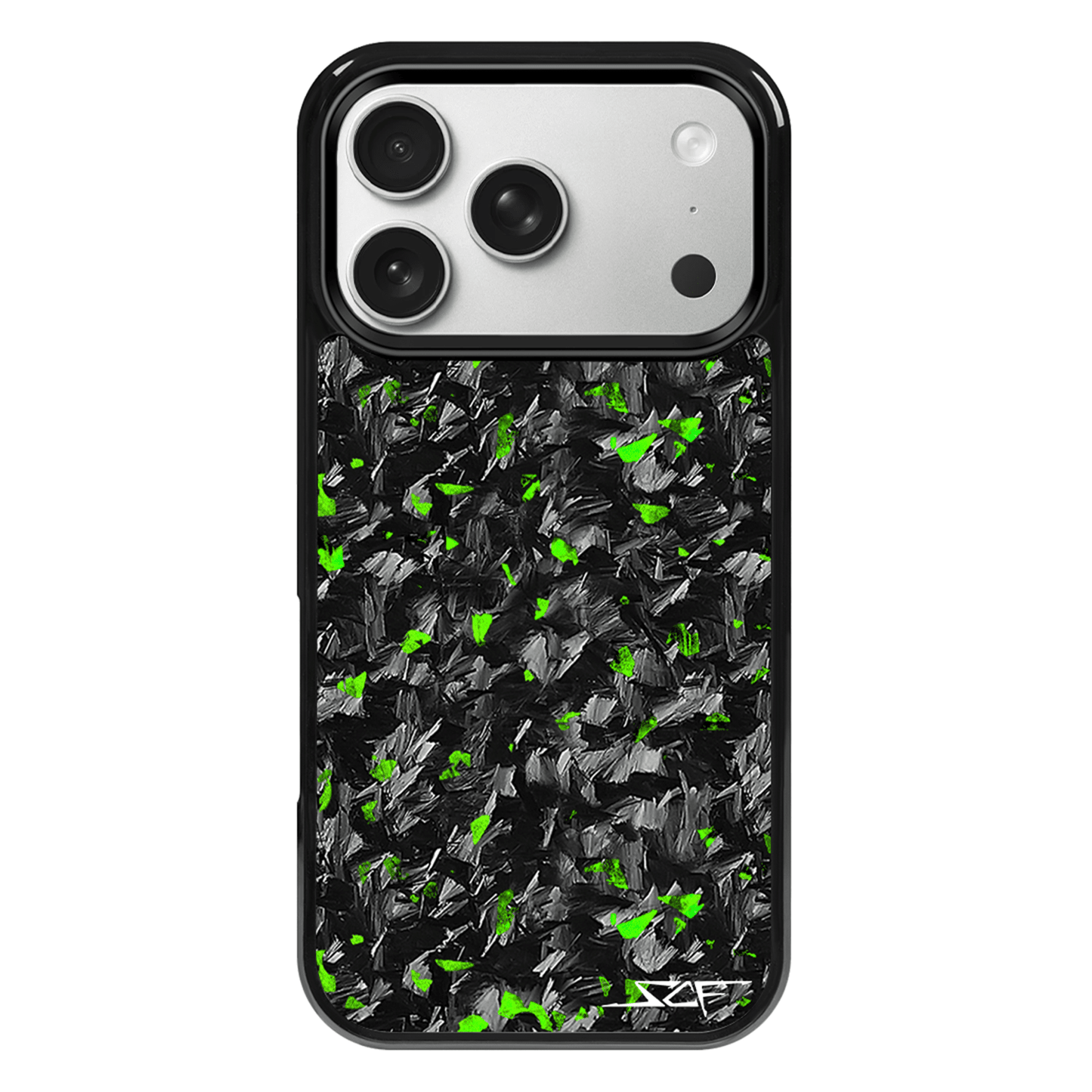 iPhone | Green Flake Real Forged Carbon Fiber Phone Case | CLASSIC Series - The Vibe Haven