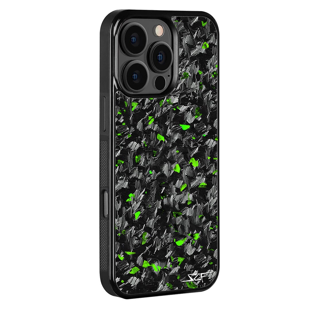 iPhone | Green Flake Real Forged Carbon Fiber Phone Case | CLASSIC Series - The Vibe Haven