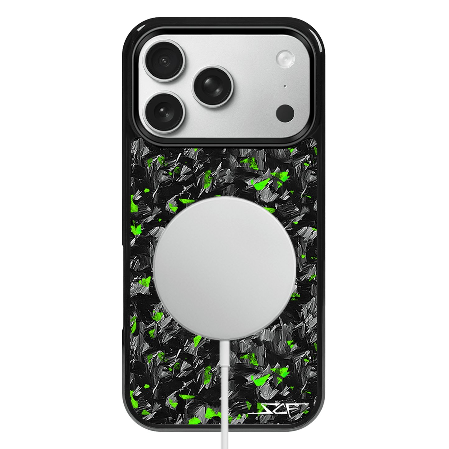 iPhone | Green Flake Real Forged Carbon Fiber Phone Case | CLASSIC Series - The Vibe Haven