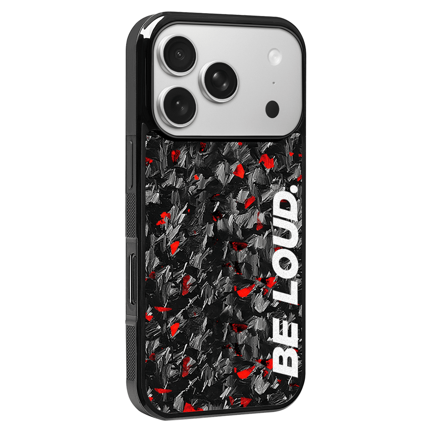 iPhone | Red Flake Real Forged Carbon Fiber Case | BE LOUD. x SCF - The Vibe Haven